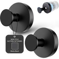 New Suction Cup Hooks Stainless Steel Waterproof Bathroom Shower Wall Mount Punch-free Reusable Strong Adsorption Hook Holders