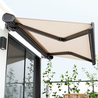 Wall Mounted Outdoor Full Cassette Awning Manual and Electric Waterproof Fabric Intelligent Sunshade Durable Courtyard Canopy