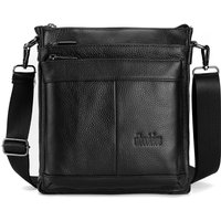 Men's Leather Messenger Bag Business Shoulder Bag Small Crossbody Bag Multi Function Messenger Bag Men's Travel Bag
