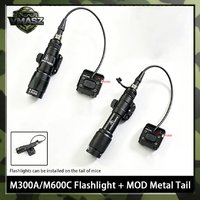SureFire M300/M600 LED Scout Light with UN ModButton Lite Pressure Switch for 20mm Rail Tactical Flashlight