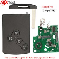 Keyless 433Mhz ID46-PCF7952A for Renault key Megane 3 key Laguna 3 key Scenic Key Fluence Key Laguna iii key Megane III card