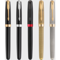 JINHAO 75 Ballpoint Pen Metal Black Red Replaceable Refill Financial Office Student Writing Supplies School Stationery Pens