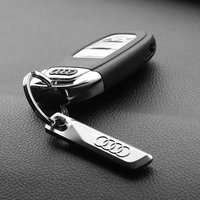 Men Women Alloy Car Key Ring For Audi RS A4 B8 B6 B7 B9 A3 8P 8V 8L A6 C7 C6 C5 A5 tt Keychain Pendant Key Holder Auto Sticker