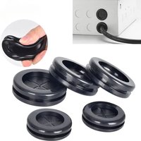 Round Rubber Grommet for Electrical Cable Double Sided Protector Black Eyelet Fireproof Hole Plug Dustproof Plastic Coil