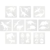 10Pcs Dinosaur Stencils for Kids Reusable Art Painting Drawing Templates Safe Nonharmful Longlasting Art Painting Template