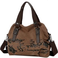 Hot Sell Stylish Graffiti Pattern Tote Bag Lady's Large Capacity Canvas Handbag Casual Perfect Shoulder Bag For Everyday Use
