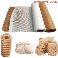 5M Brown Honeycomb Packing Paper Cushioning Kraft Paper Slit Paper for Shipping Moving Supplies Kraft Paper Life Art Storage