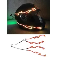 AliExpress NONE 4 in 1 Helmet LED Cold Light Mod Kit Bike Helmet Lamp Bar Luminous Signal Sticker Night Riding Signal Helmet Light DIY Decor