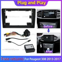 Car Radio Fascia for Peugeot 308 2013 14 15 16 2017DVD Stereo Frame Board Adapter Mount Dashboard Mount Bezel Trim Kit android
