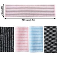 2Pcs Striped Black Japanese and Korean Style Long Striped Bath Towel Jacquard Striped Bath Towel Body Cleaning Scrub Towel