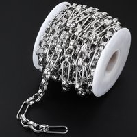 1Meter Stainless Steel 6.5mm Punk Metal Chains for Jewelry Making Handmade DIY Bracelet Necklace Components Crafts Materials
