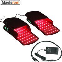 Rotlichttherapiegeräte Nahinfrarot-LED-Pad 880 nm 660 nm Fußschmerzlinderung Slipper für Füße Zehen Spann (2 Pads Set)