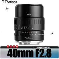 TTArtisan 40mm F2.8 APS-C Macro Camera Lens for Insects Jewelry Portrait Still-Life Compatible with Fuji XT30 Sony A7RIII Z M43