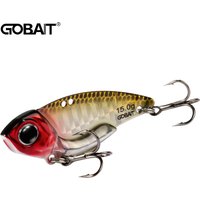 VIB Lure Metal Jig HardBait 7g 10g 15g Spoon Spinner Laser Painting 3D Eyes Fishing Tackle Strong 3X Hooks Swimbait Pesca Bait