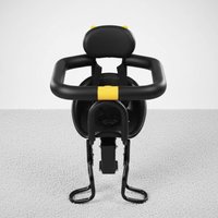 Front Mounted Child Bike Seat Safety Belt Kids Bike Seat with Guardrail Cycling Accessory Padded Padding for Young Children