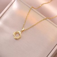 Personalized Trendy Rhinestones Geometric Oval Collarbone Chain Internet Celebrity Temperament Design Sense Necklaces for Women