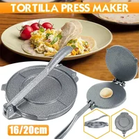 Aluminum Alloy Cake Press DIY Tortilla Press Manual Tortilla Dough Pressing Tool Pancake Dumpling Wrapper Press Mold 16/20cm