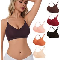 Wireless Seamless Jelly Bra for Women Support Full Coverage Push Up Bras For Women Cross Shoulder Straps Buckle Women Underwear