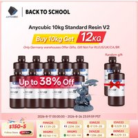 ANYCUBIC 20 kg/10 kg 405 nm Standardharz V2 für LCD-3D-Drucker, schnell aushärtende 3D-Druckmaterialien, UV-Harz für Photon Mono 7 Pro