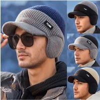 AliExpress NONE Winter Thermal Ear Protection Knit Baseball Cap Warm Hat Windproof Men Women Outdoor Sports Fleece Block Hats With Ear Flap