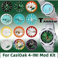 Complete Luminous Mod Kit for Casio GA2100 GA-2110,DIY Metal Dial Index Ring Set with Bezel & Hour Marker Upgrade