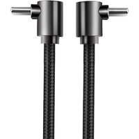 0.25/0.5/1/2M PD Nylon Braided Data Line 90 Degree Elbow Type C to C Fast Charger Data Cable for iPhone Samsung Huawei Xiaomi