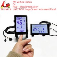 AliExpress NONE DC 24V 36V 48V 60V E-bike LCD Display Screen, Vertical M5 or Horizontal HK811 Screen for UART NO.2 Serial Communication Protocol