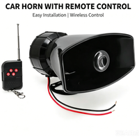 Car Warning 7 Sounds 130dB Car Horn 12V Wireless Electronic Electronic Siren Loud Siren Loud 100W Loadspeaker Set with Control