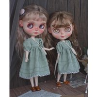 hot selling 1PCS Retro style clothes blythe doll outfit one dress1/6 30cm(Fit for Pullip,Ob22/24/26, Licca)