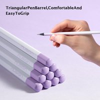 10PCS Deli Nusign NS749 Hexagonal Writing Pencils Scent of Grape Nectar HB/2B Lead-Free School & Office Use Pencil Box