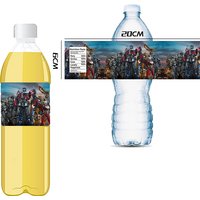 Transformer Bottle Stickers Waterproof Transformer Birthday Party Decoration 10pcs/pack Bottle Labels Wrappers Decor Accessory