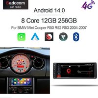 Wireless Carplay DSP 8GB 128GB 7" Android 14.0 Car Radio Player Multimedia Navigation For BMW Mini Cooper R50 R52 R53 2004-2007