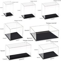 Acrylic Clear Display Case Box Dustproof Protection Showcase Cube Collectibles Show Box for Action Figures,Dolls,Car Model
