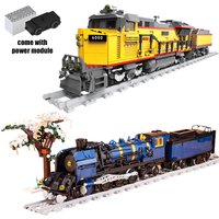 City Technical Remote Control Diesel locomotive AC6000CW Building Block Model Orient Express Train Bricks Toy Kid Christmas Gift