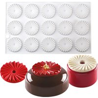 Round Silicone Mold Gear Shape Chocolate Decorating Mould DIY Origami Cake Mousse Molds Baking Accessories Reusable Tools