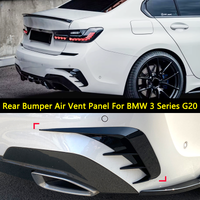 Akcesoria BMW Serii 3 G20 2019+ 318i 320i 325li 330i Samochodowy Tylny Zderzak Spojler Listwy Canards Wlot Powietrza Czarny Karbon ABS Plastik