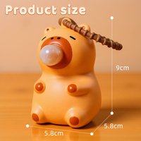 Cute Capybara Squishy Squeeze Toy Blowing Bubble Fidget Keychain Stress Relief Pendant Backpack Car Decor Gift Decompression Toy