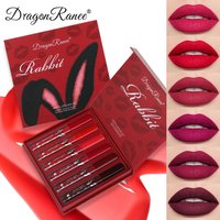 6-Piece Lip Gloss Set Velvet Matte Lip Gloss Waterproof and Sweat-Proof Lipstick Non-Stick Cup Matte Lipstick Holiday Gift Set