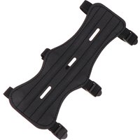 3-Strap Leather Archery Arm Guard Adjustable Forearm Protector for Hunting and Training