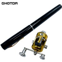 Portable Pocket Telescopic Mini Fishing Pole Pen Shape Folded Fishing Rod With Reel Set