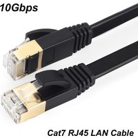 10Gbps Cat 7 Shielded Ethernet RJ45 LAN Network Cable Cat7 Flat Patch For Modem Router Loptop PC 1m 2m 3m 5m 10m 20m 30m