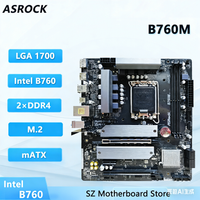 ASrock B760 B760M Motherboard LGA 1700 DDR4 Micro ATX M.2 support Core i5-13600 Core I9-13900 Core I7-13700T Core i3-12100 cpu