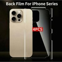 4PCS Hydrogel Film for iPhone 16 Pro/Pro Max/Plus, Full Coverage Back Ultra-Thin Clear Anti-Scratch Skin