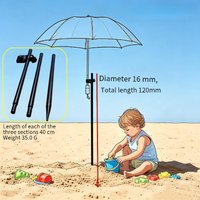 Ground Insert Pole Umbrella Clip Beach Umbrella Stand Plant Sunshade Sunscreen Umbrella Sturdy and Durable Umbrella Stand
