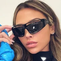 Y2K Oval Sunglasses Men Sports Glass for Men Cycling Wrapped Around Vintage Hollow Out Glasses Uv400 New
