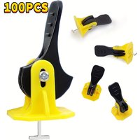 100/50Pcs Tile Leveling System Tools with T-Steel Needles Tile For Flooring Installation Professional Ceramic Tile Alignment Kit