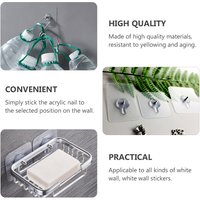 10Pcs Home Wall Hooks Non-Trace Seamless Hook Set for Windows Mirrors Doors Strong Hold 5Kg Kitchen Sticker Alternative