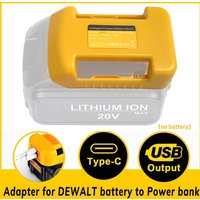 1pc Adapter With Dual Output Interface For DEWALT 18V 54V Battery DCB200 Batteries