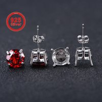 Paramètres de boucles d'oreilles à 4 griffes en argent 925, supports de pierres rondes de 4 à 10mm, résultats de bijoux à bricoler soi-même pour la fabrication de boucles d'oreilles artisanales