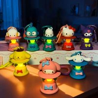 Authentic HelloKitty Pochacco HANGYODON Handmade Night Light Pendant Melody Kuromi Doll Ornament Children's Toy Birthday Gift
